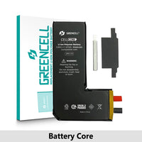 Greencell Standard Capacity iPhone 12 mini | 12 | 12 Pro | 13 Pro | 11 | 14 Pro | 13 | 14 | 12 Pro Max | 11 Pro Max | 13 Pro Max | 14 Plus | 13 mini | 11 Pro | 14 Pro Max Replacement Battery Core with Adhesive Strips Greencell Standard Capacity iPhone 12 mini | 12 | 12 Pro | 13 Pro | 11 | 14 Pro | 13 | 14 | 12 Pro Max | 11 Pro Max | 13 Pro Max | 14 Plus | 13 mini | 11 Pro | 14 Pro Max Replacement Battery Core with Adhesive Strips